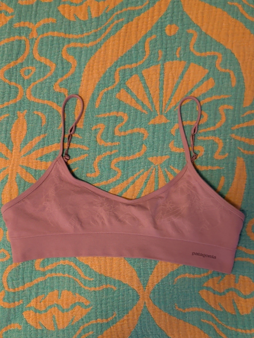 Patagonia Mauve Pink Bralette with Adjustable Straps